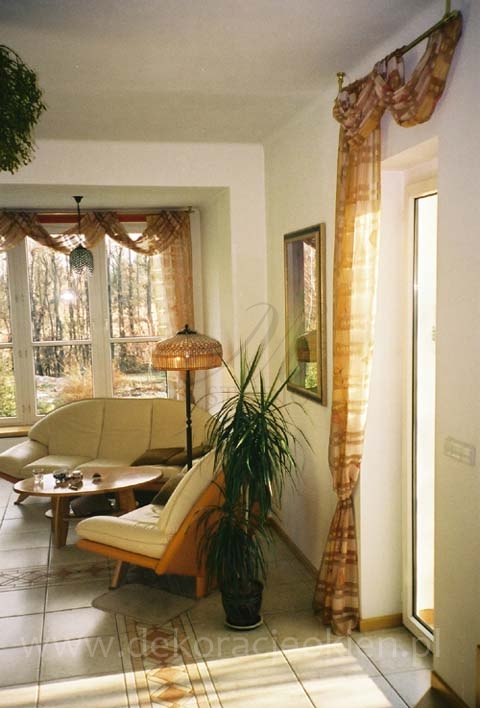 tkanina w aranacji wntrz - dekoracja okien